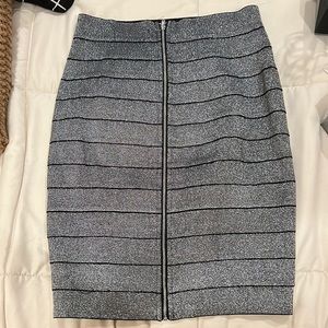 G by Guess silver pencil skirt.